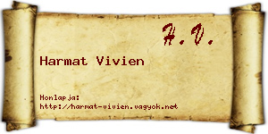 Harmat Vivien névjegykártya
